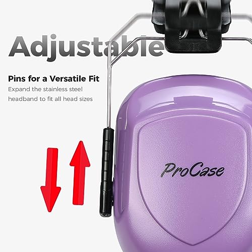 ProCase Hearing Protection Ear Muffs SNR 33dB, Noise Cancelling Headphones - color: 1 - Pure Purple