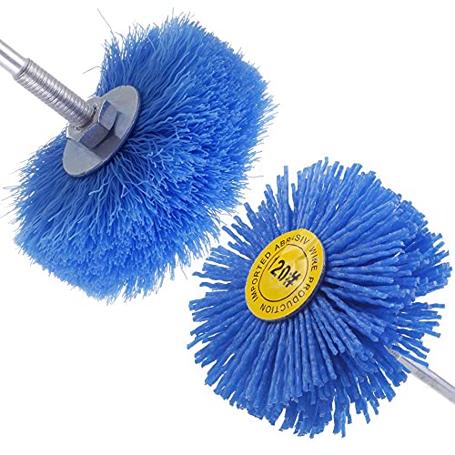 7 Pack Abrasive Nylon Wheel Brush for Drill with 1/4" Shank, (80 120 180 240 320 400 600 ) Grits, Nylon Abrasive Wheel Perfect for Removal of Rust/Corrosion/Paint