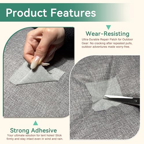 BESEZX Linen Fabric Repair Tape Upholstery Tape 3x79 Inch - color: Khaki, size: 3*79 inch