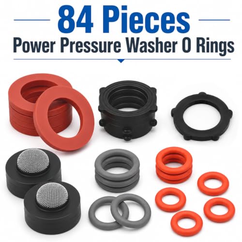 ZDBB 84 Pcs Pressure Washer O Rings, Garden Hose and Screen Filter Washers - size: 84 PCS