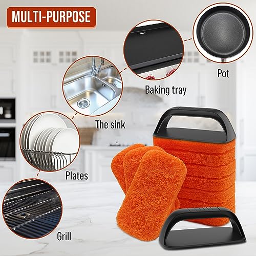 Griddle Cleaning Kit for Blackstone, Non-Scratch Scouring Pads for Kitchen - size: 12pcs