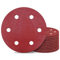 Awutzut 9 Inch 6 Hole Sanding Discs 80 Grit Hook and Loop for Drywall Sander 12PCS - style: 80 Grit
