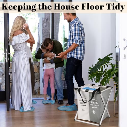 Natheeph Shoe Cover Dispenser + 10 Shoe Covers Disposable for Real Estate - color: Beige, Gray