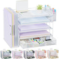 gianotter 5-Tier Desk Organizer with Drawers and File Holders - color: White, size: 5T