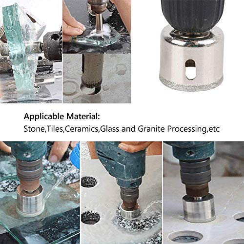3 otters 15-Piece Diamond Hole Saw Kit for Plant Pots, DIY Gardening & Crafts - Easily Drill Drainage Holes in Ceramic, Terracotta, Glass & Tile, for Gardeners & Hobbyists, (6mm-50mm / 1/4"-2")
