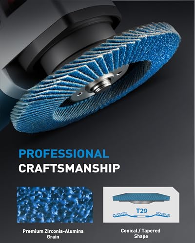 S SATC 20PCS Flap Discs 4 1/2 for Angle Grinder 40/60/80/120 Grit Flap Disc High-Density Bevel Type Angle Grinder Sanding Disc Abrasive Flap Disk #29 - style: 40/60/80/120 Grit
