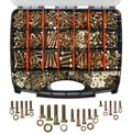 891Pcs Grade 8 Bolts and Nuts Kit, SAE Bolt Assortment Kit - size: 1/4-20, 5/16-18, 3/8-16, 1/2-13