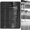Nicpro Watercolor Brushes Professional, 24pcs Soft Synthetic Squirrel Brush - color: Black