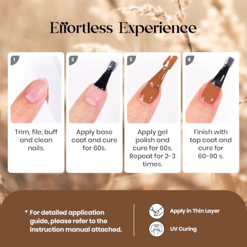 Beetles Fall Gel Nail Polish Set, 20 Colors Warm Mist Gel Polish - color: 0-0 Warm Mist