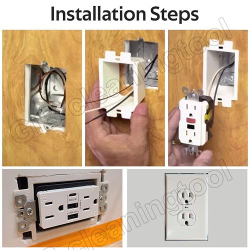 GIB 20 PCS BE1-2 1-Gang Electrical Outlet Box Extenders with 40 PCS Screws - color: White -20