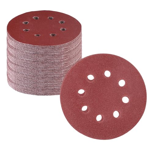 WORKPRO Sanding Discs, 5-Inch 180 Grit 8-Hole Hook and Loop, 100 Pack - style: 100PCS 5 Inch 180 Grit