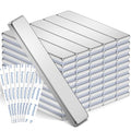 FINDMAG Magnetic Strips with Adhesive Backing, 50 Pack, 2.36x0.39x0.12in - color: Silver, size: 2.36 x 0.39 x 0.12 in