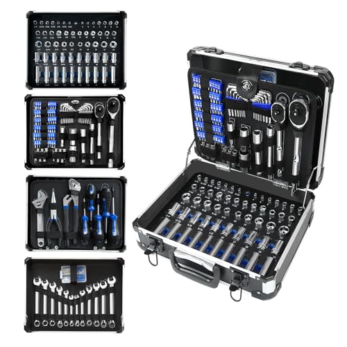 Prostormer 240-Pieces Mechanic Tool Set with Aluminium Tool Box