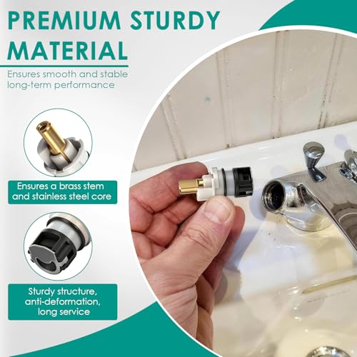 8 Pcs RP25513 Faucet Stem Replacement Compatible with Delta 2 Handle Faucet