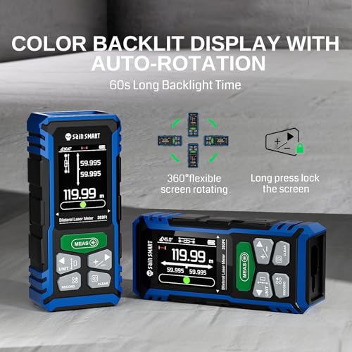 SainSmart Dual Laser Measuring Tool, 393Ft Green Bilateral Distance Meter - color: Green