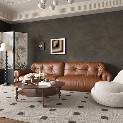 JSEVEM 48"×197" Large Size Extra Wide Thick Dark Brown Tan Grey Rusty Concrete Wallpaper Peel and Stick Waterproof Metallic Concrete Contact Paper Vinyl Adhesive Sticker for Bedroom Bathroom Gym Walls - color: Dark Tan Grey, size: 48" x 197"