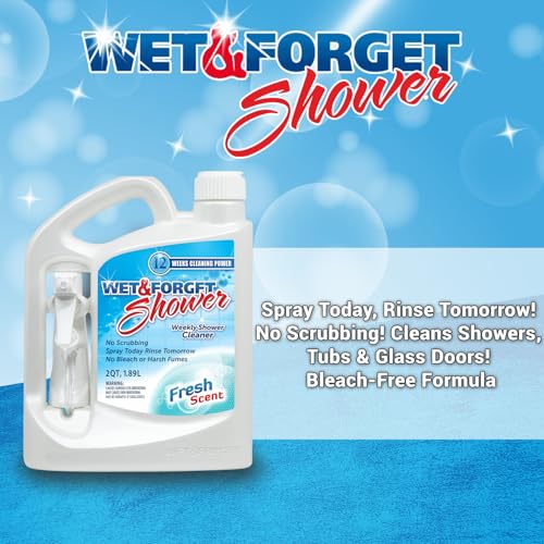 Wet & Forget Shower Cleaner Spray, No Scrub, Fresh Scent, 64 Fl Oz - size: 64 Fl Oz (Pack of 1)