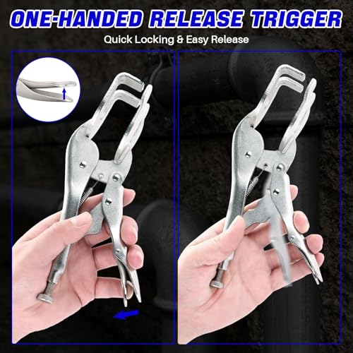 DASBET 9" Locking Pliers 4 Pack Metal Welding Clamp