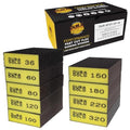 Dura-Gold 4-Sided Hand Sanding Block Sponge Variety Pack, Box of 18, Grits 36, 60, 80, 100, 120, 150, 180, 220, 320-3.9" x 2.75" x 1" Wet or Dry Flexible Sandpaper Pads Sand Wood Drywall Metal Paint - style: 18 Variety Pack