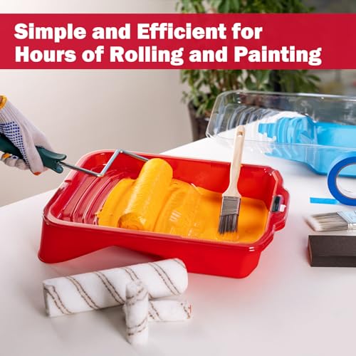 Mister Rui 9 Inch Paint Tray 21 Pack with 20 Liners - size: 9 Inch, 21 Pack