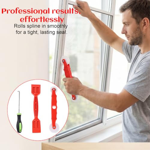2PCS Screen Roller Tool Screen Repair Tool Rubber Edge Trim Install Tools
