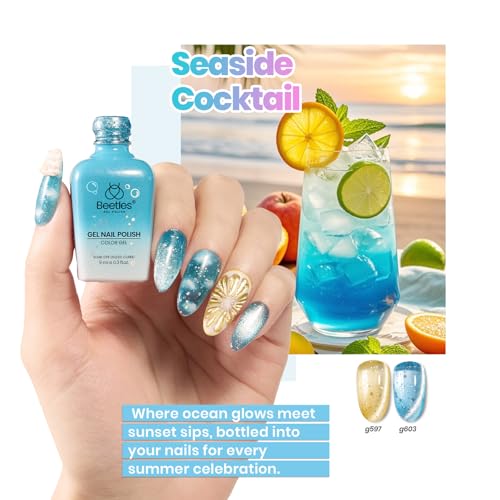 Beetles Bubbly Mixology Cat Eye Gel Nail Polish Set, 8 Colors Pastel Gel - color: 0-0-0-Bubbly Mixology