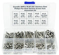 280Pcs #4-40 UNC Stainless Steel Phillips Pan Head Machine Screws Nuts Assortment Kit- #4-40x 3/16" 1/4" 5/16" 3/8" 1/2" 5/8" 3/4" 7/8" 1" - size: #4-40