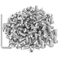 105 Pieces M4 x 8mm Button Head Socket Cap Screws, Thread Pitch 0.7mm, Sutemribor M4 Screws, 304 Stainless Steel, Fully Threaded, Silver - size: M4 x 8mm, style: Button Head