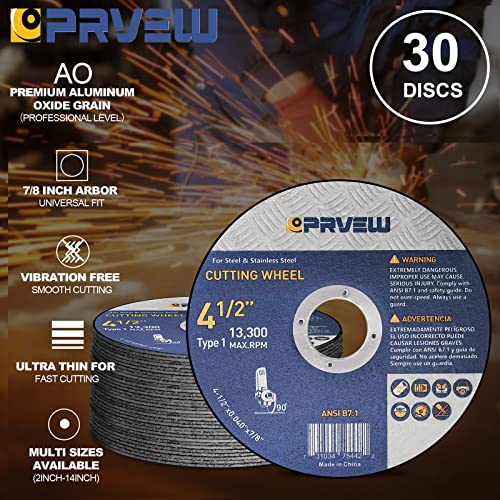 30-Pack Cut Off Wheels Cutting Discs 4 1/2 Inch for Angle Grinder - style: 4.5"x0.04"x7/8"(30-PK)