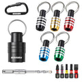 Geinxurn 12Pcs Bit Holder Keychain Set,1/4" Hex & SDS Shank Quick Release and Change Drill Bit Organizer with SDS Plus Rotary Hammer Drill Bits and Screwdriver Bit for Masonry Construction Worker - size: 1/4 in