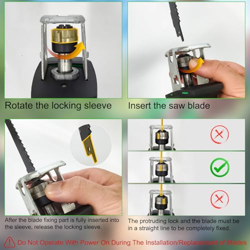 Cordless Reciprocating Saw, Electric Saw with Battery and Charger, 20V Battery Power Saws, 0-3500 SPM Variable Speed, Tool-Free Change, 4 PCS Blades for Wood PVC Metal Pipe Tree Cutting, 2 Batteries - style: 2 Batteries