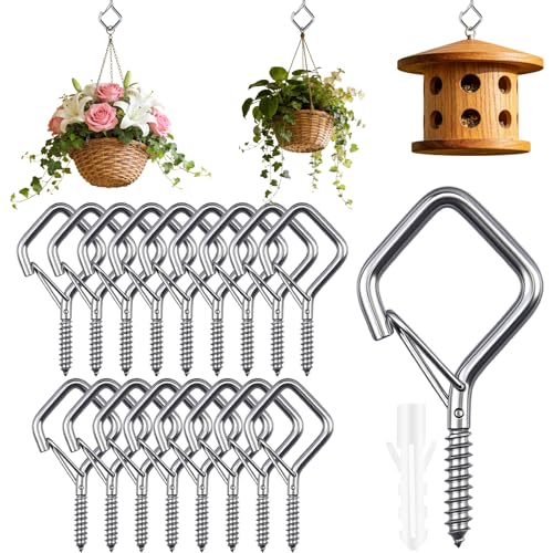 18 Pcs 304 Stainless Steel Ceiling Hooks for Plants & Lights - size: 18PCS