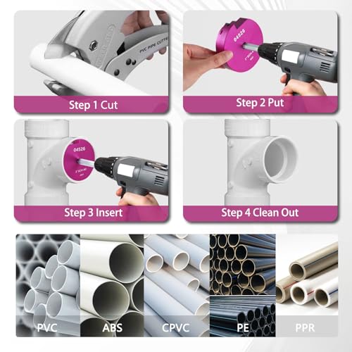 PVC Pipe Reamer Kit 8 PCS 1/2" 3/4" 1" 1-1/4" 1-1/2" 2" 3" 4" for SCH 40 - size: 1/2+3/4+1+1-1/4+1-1/2+2+3+4 Inch