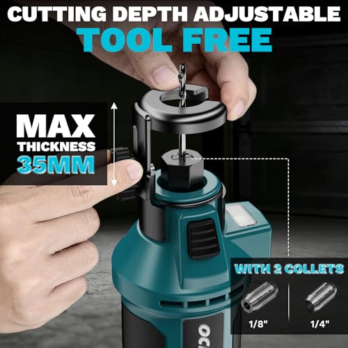 OCHESI Cordless Drywall Cut-Out Tool Compatible with Makita 18V Battery, 3 Speed Adjustable Brushless Rotary Saw with Up to 30000 RPM,Compact Spiral Saw Kit for Wood,Drywall,Tiles,plastic, (Tool Only)