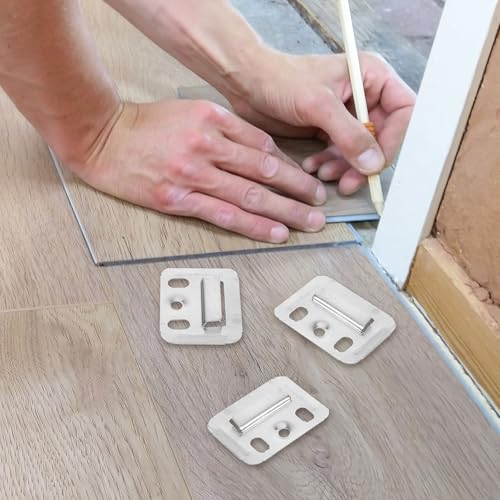 BESPORTBLE Stainless Steel Wall Panel Buckles Integrated Wall Panel Clamps for Furniture Fixing Brackets Hardware Kit Hanging Clips for Shelf Mounting 1.57 X 1.18 X 0.15 in