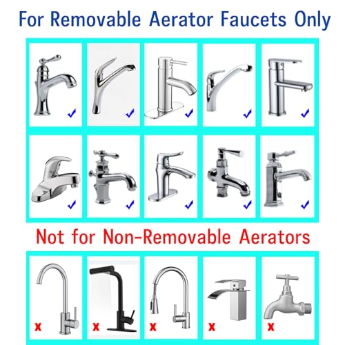 Faucet Aerator Adapter, M18.5 Male to 55/64" Male Adapter(M18.5-M22) - color: Silver, size: M18.5-M22