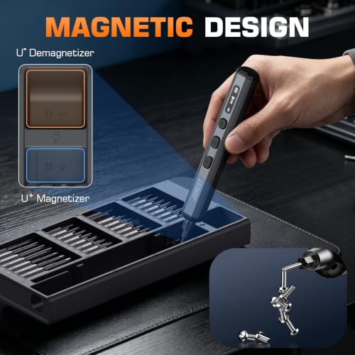 JOREST 70-in-1 Mini Precision Electric Screwdriver Set-64 S2 Magnetic Bits