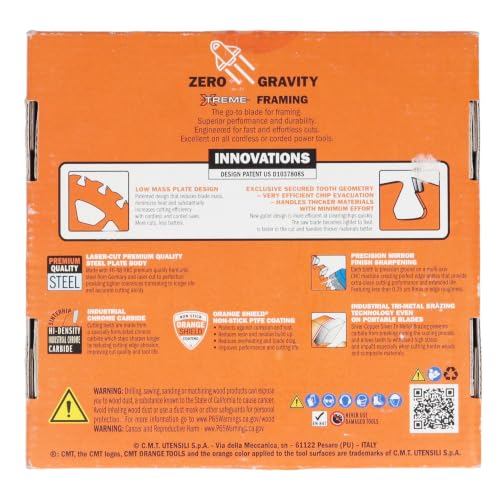 CMT Orange Tool 250.324.07-X10 FRAMING Zero Gravity 7-1/4”x5/8”, 10 Pack