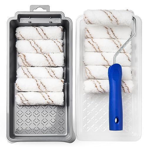 Mister Rui Paint Roller Kit, 16 Pack, 4 Inch Microfiber Paint Rollers - size: 1 Count (Pack of 16)