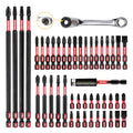 GEINXURN Impact Tough Magnetic Mixed 46Pack Insert Driver Bits, S2 Alloy Steel Screwdriver Power Bits Set with 1Pcs Impact Magnetic Bit Holder and Mini Wrench - size: MIXED-46PC