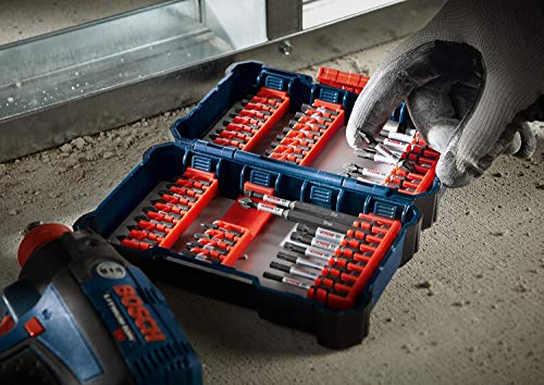 Bosch SDMS44 44-Piece Assorted Impact Tough Screwdriving Custom Case System Set for Screwdriving Applications - size: 44-Piece Set, style: Screwdriving