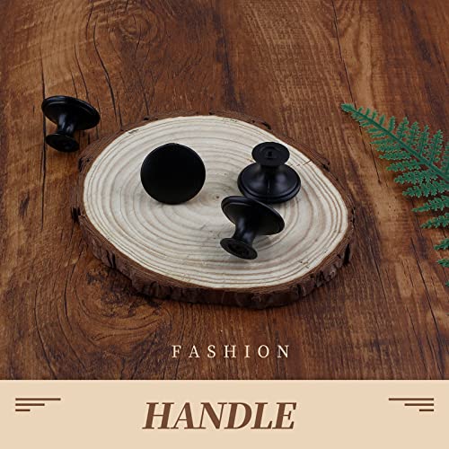 Black Cabinet Knobs 1.18" Diameter, 6 Pcs - color: Matte Black, size: 6 Pack