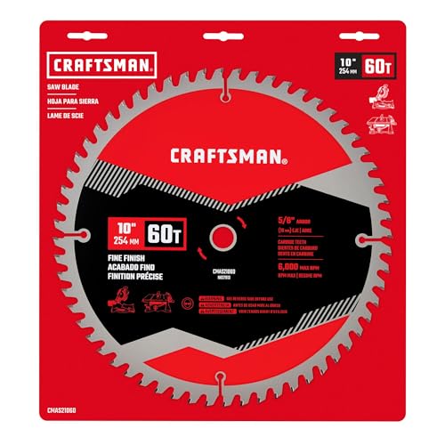 CRAFTSMAN 10 in Table Saw Blade 60 Tooth with 5/8 in Arbor (1 Pack) (CMAS21060) - size: STANDARD, style: 10IN 60T