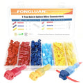 120pcs T-Tap Quick Splice Wire Connectors 24-10 Gauge Quick Disconnects Electrical Crimp Terminals Connector Assortment Set