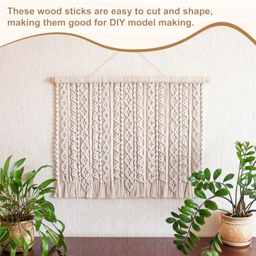 MECCANIXITY Pack of 10 Wooden Dowel Rods 7mm 1/4x12 Round Wooden Rod - size: (7mm)1/4 x 12 Inch