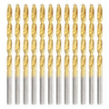 uxcell 12pcs Titanium Twist Drill Bit 9/64" Drilling Dia High Speed Steel Drills for Hardened Metal, Stainless Steel, Cast Iron, Wood, Plastic - size: 9/64 inch
