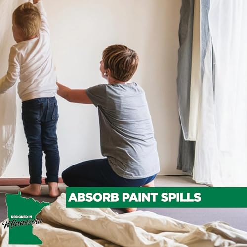 EZ Drop Painter's Canvas Fabric Drop Cloth for Painting (4 ft. x 5 ft.) - size: 4 ft. x 5 ft.