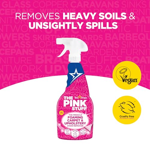 The Pink Stuff Miracle Foaming Carpet & Upholstery Stain Remover, 16 Fl Oz - size: 16.9 Fl Oz (Pack of 1)