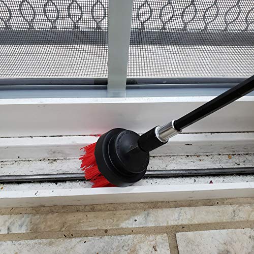 Drill Brush Attachment Set Three Brushes| Bring It On Power Scrubber Brush Cleaning Kit | Plus 6 Inch Extension, Use On Grout, Cars, Bathroom Surfaces, Tile, Baseboard, Shower and Tubs