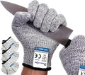 Dowellife Cut Resistant Gloves Food Grade Level 5 Protection, Safety Kitchen Cuts Gloves for Oyster Shucking, Fish Fillet Processing, Mandolin Slicing, Meat Cutting and Wood Carving (X-Large-3 Pairs) - size: X-Large (Pack of 3), style: Original
